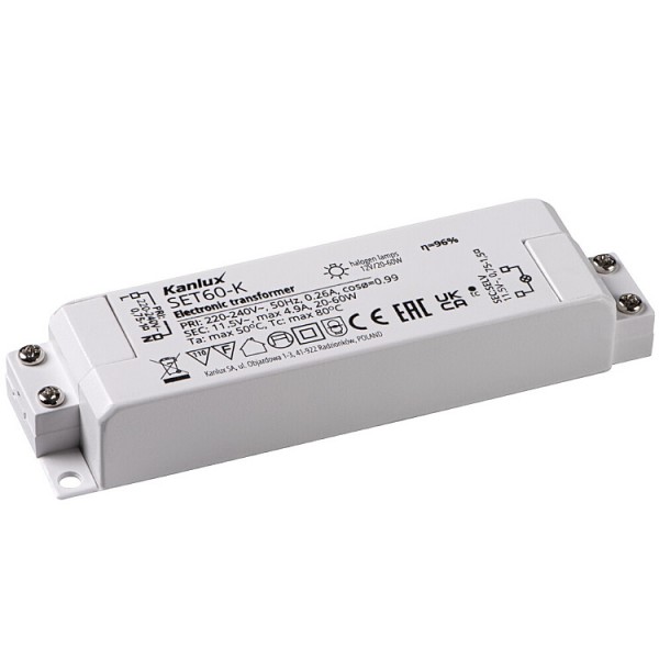 Transzformátor 230/12V 60W elektr.