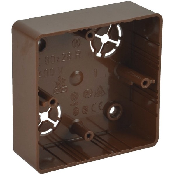 Kábelcsatorna kötődoboz 80x80x20 s.tölgy