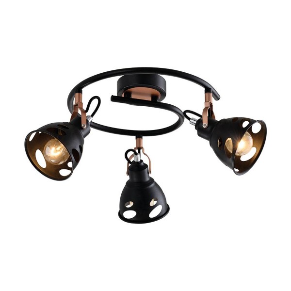 Lámpatest E14 40Wx3 fekete NOTOS