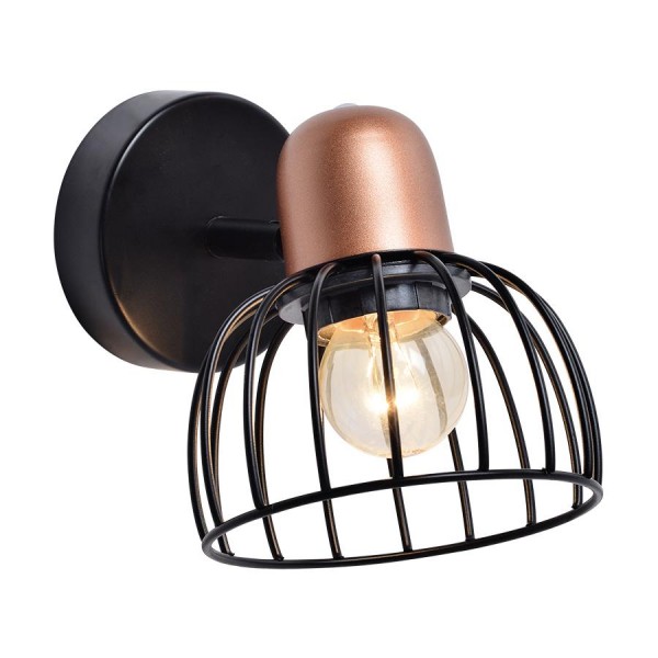 Lámpatest E27 60W réz BASKET