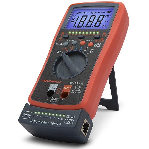 Digitális multiméter+kábelteszter