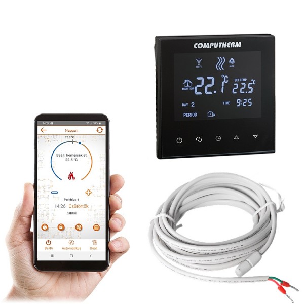 Szobatermosztát S+padlóérz. 5-50°C WI-FI
