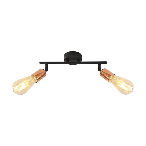 Lámpatest E27 40Wx2 réz DARIA