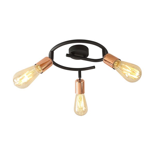 Lámpatest E27 40Wx3 réz DARIA