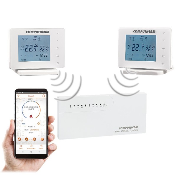 Szobatermosztát fk RF prog.(adó-vevő)