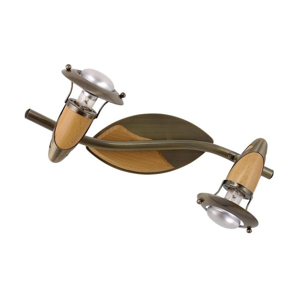 Lámpatest E14 40Wx2 bronz ZEUS