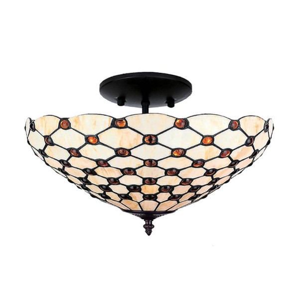 Mennyezeti lámpa E27 40Wx2 színes TIFFAN