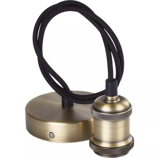 Függeszték E27 60W sárgaréz búra nélkül