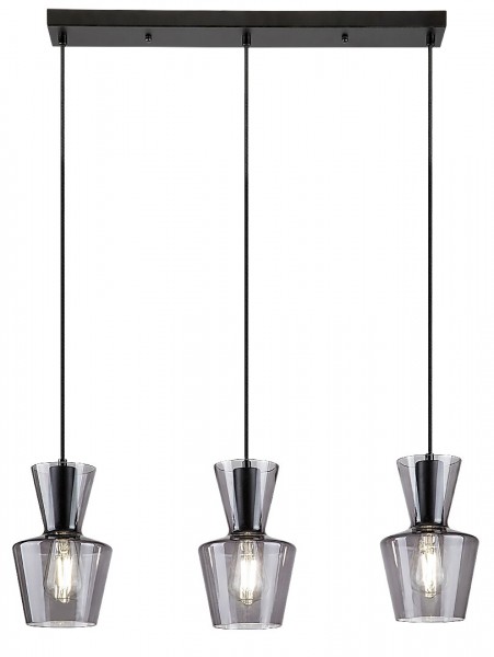 Függeszték E27 60Wx3 fekete ABRA