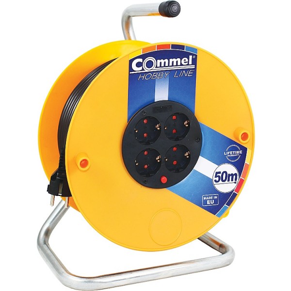 Hosszabbító dobos 50m 3x1,5 müa+fém