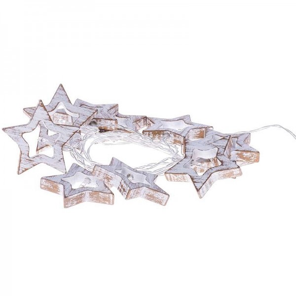 Fényfüzér 10LED csillag 1,35m belt.el TR