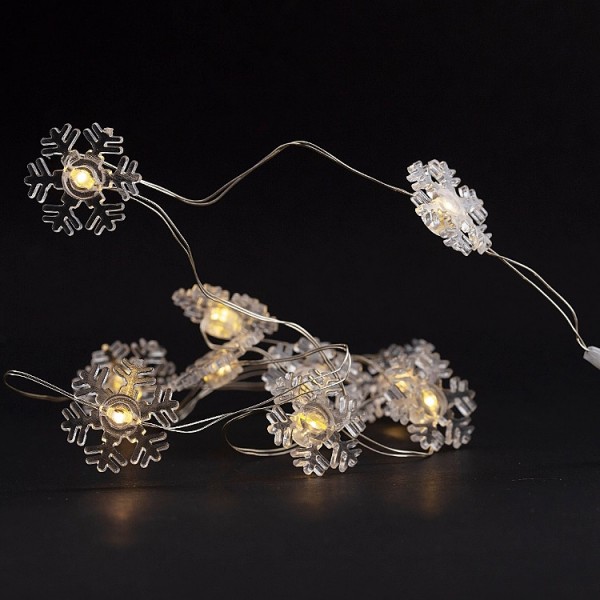 Fényfüzér 10LED meleg 1m belt. elem TR