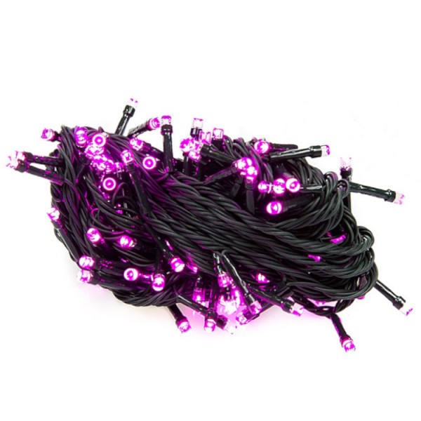 Fényfüzér 240LED pink 16,8m belt.prog.SW
