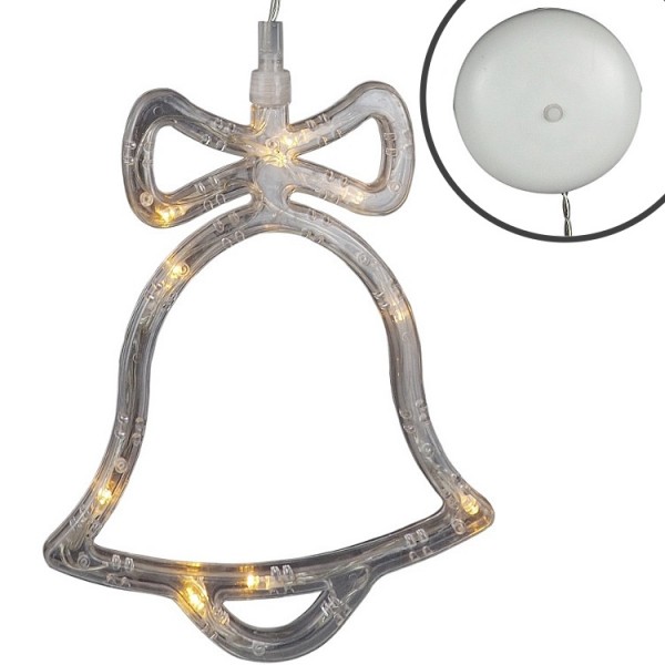 Ablakdísz harang 10LED 3AAA 20cm