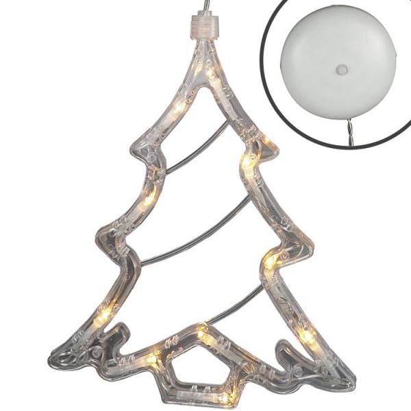 Ablakdísz fenyő 10LED 3AAA 20cm