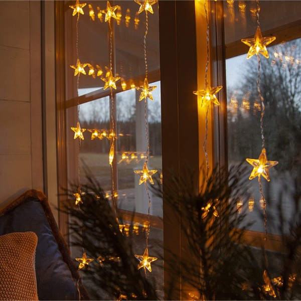 Fényfüggöny 30LED meleg 0,9x1,2m belt.
