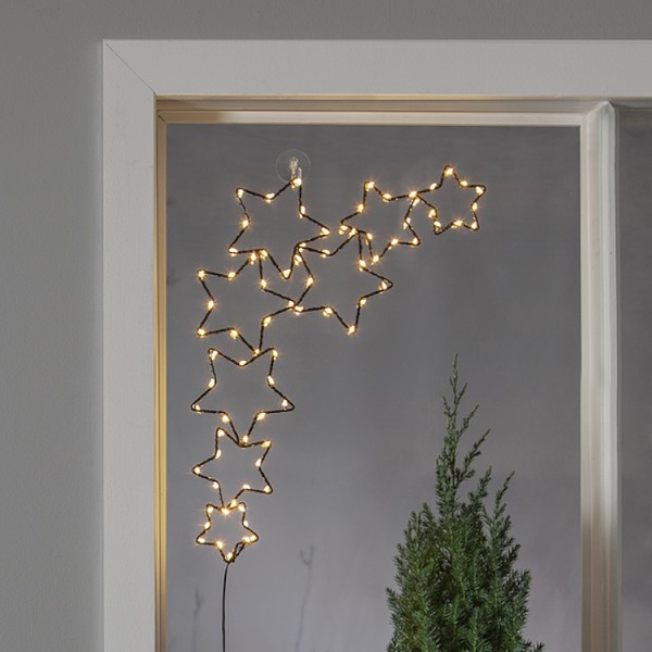 Ablakdísz csillagok 80LED 3AA