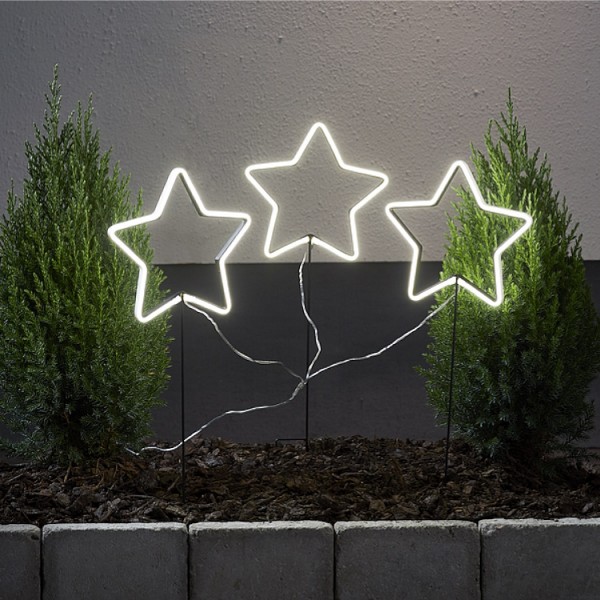 Dekor csillag szett LED hideg 60cm IP44