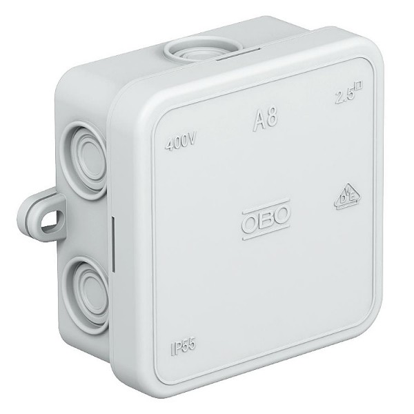 Kötődoboz 75x75x36 szürke RAL7035