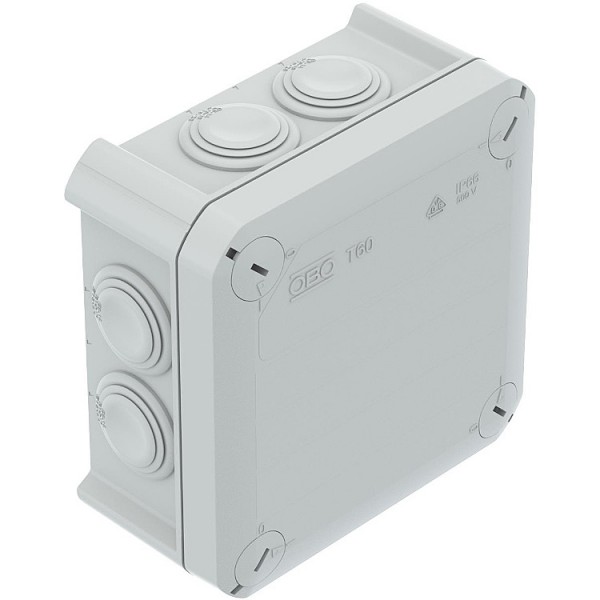 Kötődoboz fk 114x114x57mm IP65 szürke