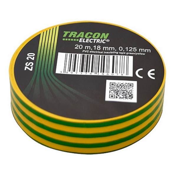 Szigetelőszalag 20x19 zöld-sárga
