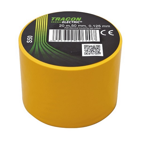 Szigetelőszalag 20mx50mm sárga