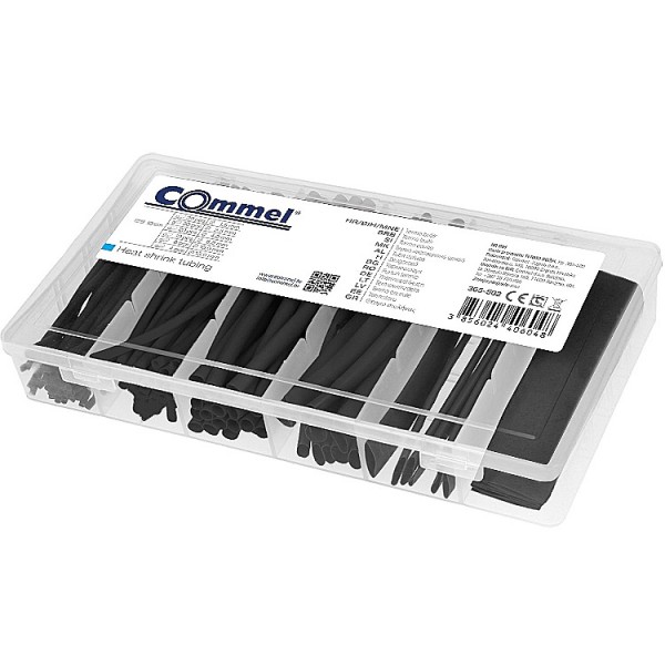 Zsugorcső garnitúra 100db-os fekete