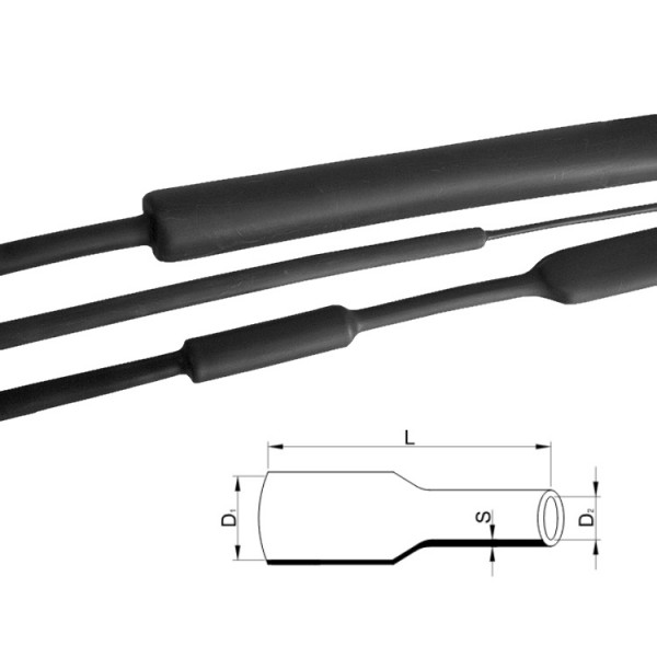Zsugorcső 115/34 fekete /pasztás/