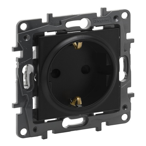 Dugalj s 2p+f csavaros bekötés fekete