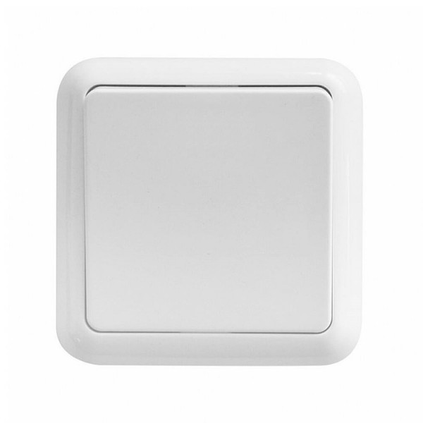 Kapcsoló s 1p+nyomó fehér IP44