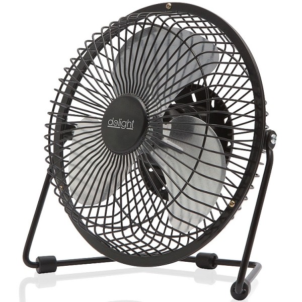 Ventilátor USB mini 18x20cm fekete