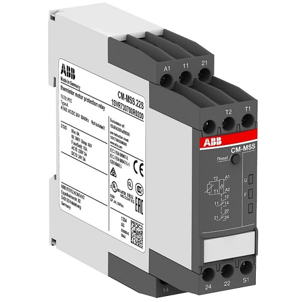 Termisztor relé 24VAC-DC nullázó gombal