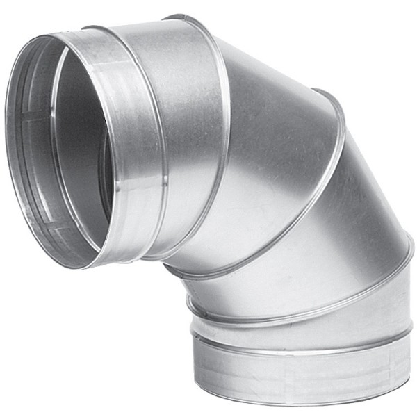 Elszívó merevcső D160mm könyök 90° fém