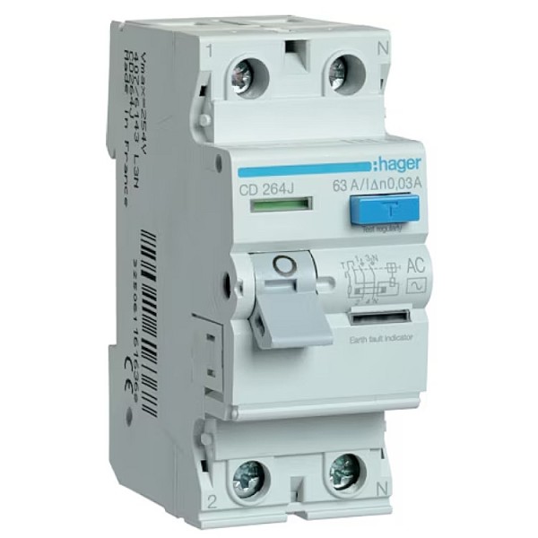 Áram-védőkapcsoló 2P 63A 30mA AC