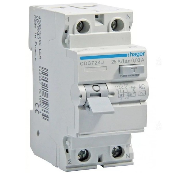 Áram-védőkapcsoló 2P 25A 30mA AC