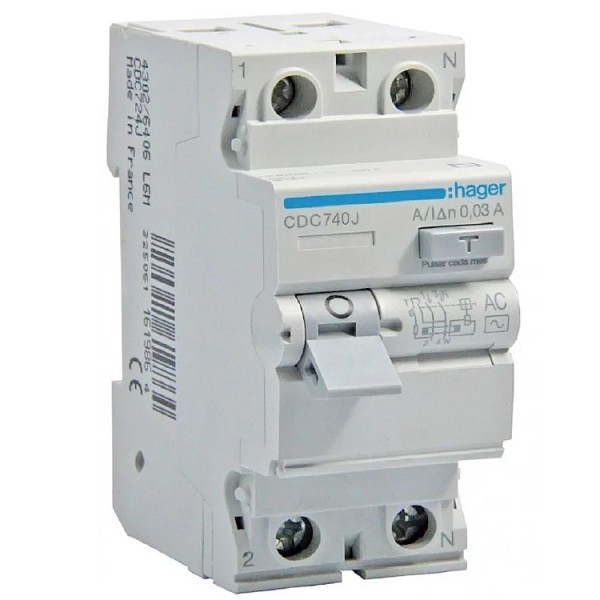Áram-védőkapcsoló 2P 40A 30mA AC