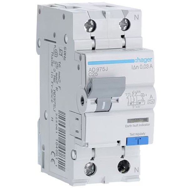 Kismegszakító+áramvédő 1C+N 25A 30mA A