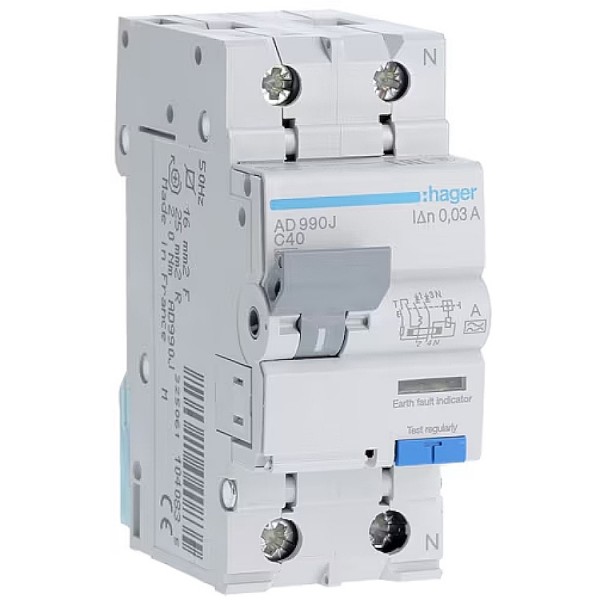 Kismegszakító+áramvédő 1C+N 40A 30mA A