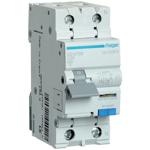 Kismegszakító+áramvédő 1C+N 25A 30mA A