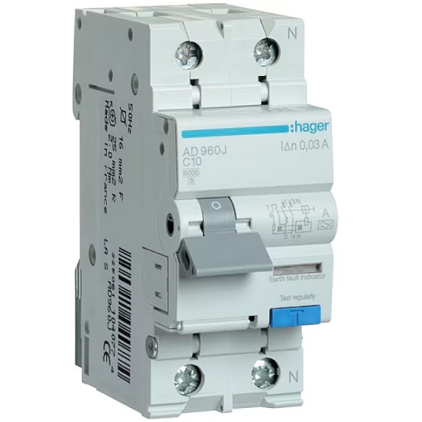 Kismegszakító+áramvédő 1C+N 10A 30mA A