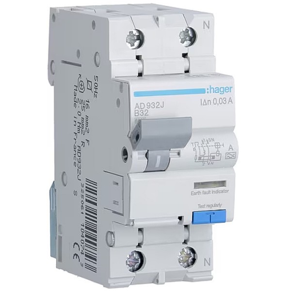 Kismegszakító+áramvédő 1B+N 32A 30mA A