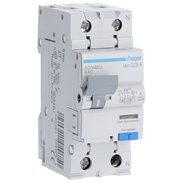 Kismegszakító+áramvédő 1B+N 40A 30mA A