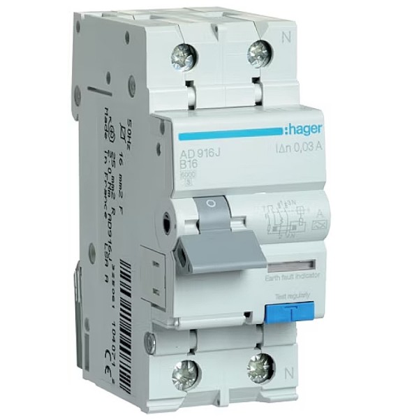 Kismegszakító+áramvédő 1B+N 16A 30mA A