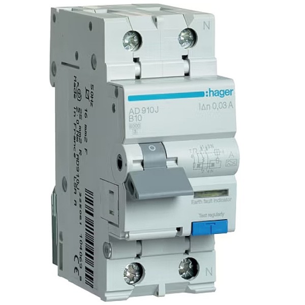 Kismegszakító+áramvédő 1B+N 10A 30mA A