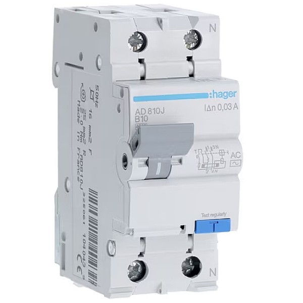 Kismegszakító+áramvédő 1B+N 10A 30mA AC