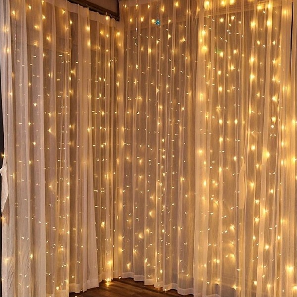 Fényfüggöny 150LED meleg 1,5x1,5m kül.