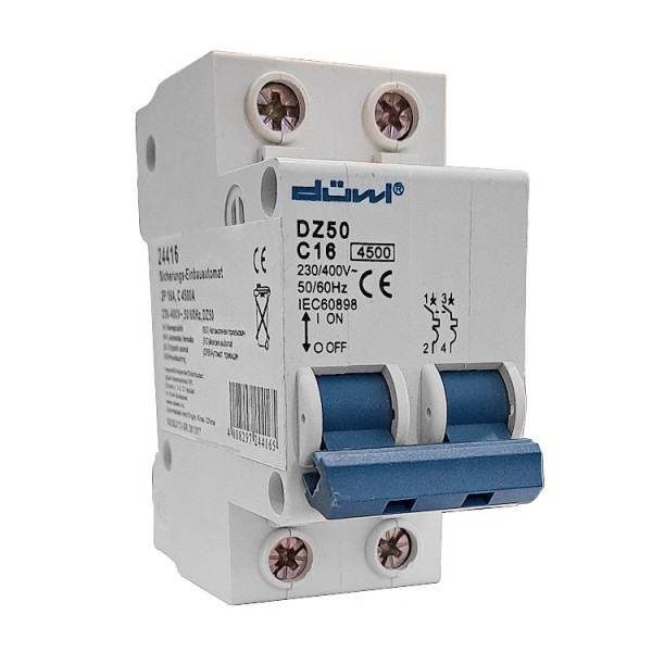 Kismegszakító 2C 16A 4,5kA (motorvédő)