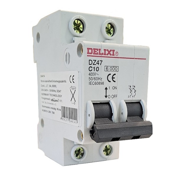 Kismegszakító 2C 10A 6kA (motorvédő)