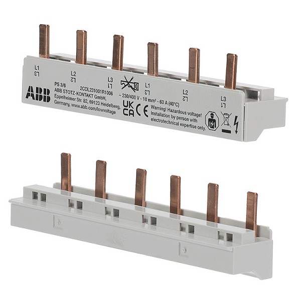 Bekötősín csapos 3p 17,5mm 10mm2 6mod Z