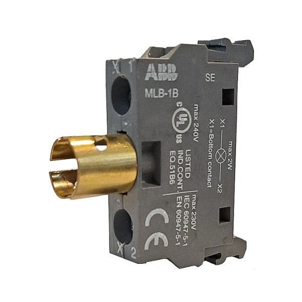 Jelzőlámpa foglalat BA9S 230V TS35